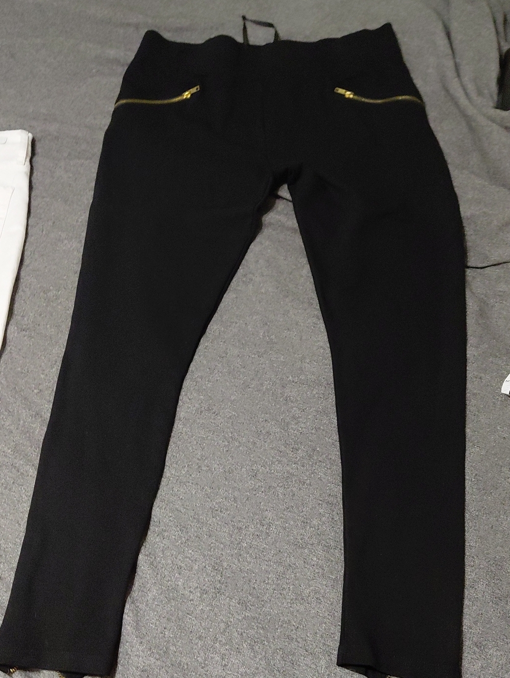 i jeans by Buffalo Black Slim Stretch Pants with Gold Zippers